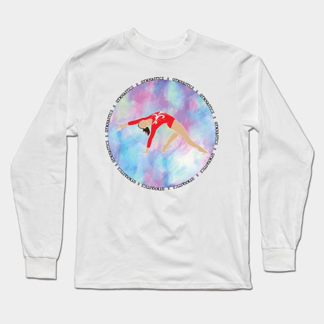 Gymnastics Long Sleeve T-Shirt by sportartbubble